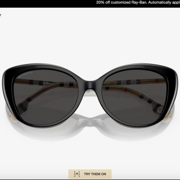 Burberry Cat Eye Sunglasses BE4407 NWT - Picture 3 of 10